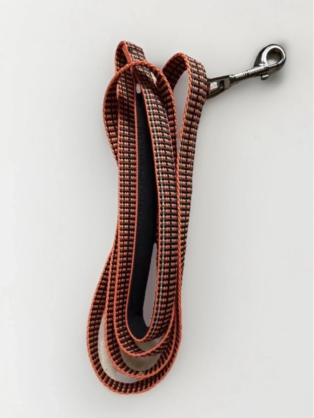 Harley-Davidson Reflective Dog Leash Orange Black & Grey Plush Handle 2pc Lot